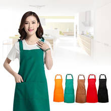 Waterproof Polyester  Sleeveless Unisex Solid Bar Cafe Kitchen Cooking Painting Apron Chef Aprons for Women Men 2024 - buy cheap