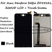 Tela lcd touch screen 5.5 "preto completo para asus zenfone selfie zd551kl z00ud z00udb frete grátis 2024 - compre barato