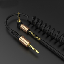 Аудиокабель 3,5 мм, растягивающийся штекер-штекер, AUX-кабель для наушников, для MP3, MP4, iPhone, автомобильный пружинный аудиокабель 2024 - купить недорого