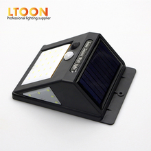 [LTOON]LED Solar Power PIR Motion Sensor Wall Light 3-sided illumination LED Outdoor Waterproof Energy Saving Street LED Light 2024 - buy cheap