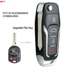 Keyecu Модернизированный Автомобильный ключ дистанционного управления для Ford OUCD6000022 Edge Escape Fusion Flex Focus OE Часть #: 164-R7040 / 6E5T-15K601-AD 2024 - купить недорого