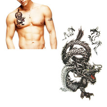 Водостойкая Временная тату-наклейка Wittmann dragon для мужчин, тату-наклейка s флэш-тату, искусственная татуировка, боди-арт 2024 - купить недорого