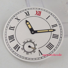 38.9mm branco dial numeral romano marca ajuste eta 6498 st3620 relógio masculino (dial + mãos) 2024 - compre barato