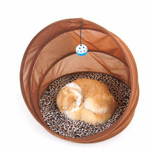 Собачьи кошки кровать гнездо Подушка круглая форма кошка дом котенок питомники игрушки коврики дышащий кофе Складной Портативный Щенок домик для домашних животных 2024 - купить недорого