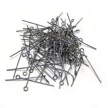 Free Shipping !! 30MM 1000Pcs Antique Black/Gunmetal Metal Eye Pins Jewelry Findings & Components 2024 - buy cheap