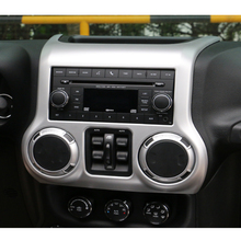 Acabamento de moldura, capa de painel de controle central, ar condicionado para automóveis, estilo a/c, jeep wrangler 2011-2016 abs 2024 - compre barato