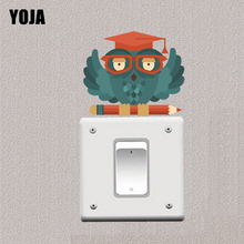 YOJA уникальный сова декоративный стикер на выключатель гостиной спальни стены высокого качества Цветные 10SS0037 2024 - купить недорого