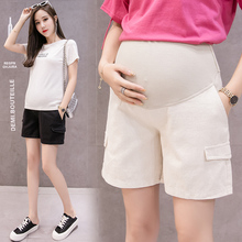 Pocket Maternity Shorts For Pregnant Women Clothing Pregnancy Pants Elastic Waist Casual Shorts Gravida leisure Mother Clothing 2024 - buy cheap