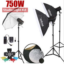 750W GODOX 3x 250W E250 Compact Flash Strobe Studio Lighting Head Kit 2024 - buy cheap