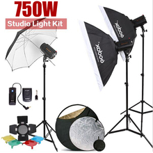 750w godox 3x250w kit de cabeça de iluminação de estúdio estroboscópio flash compacto e250 2024 - compre barato