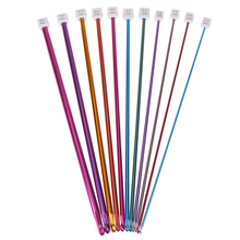 11pcs 10.6" Multicolour Aluminum TUNISIAN AFGHAN Crochet Hook Knit Needles Set 2-8mm 2024 - buy cheap