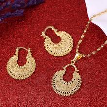 Small Size Ethiopian Set Jewelry Necklace Earrings Women Gold Color Eritrea Habesha For Girl African Sets 2024 - buy cheap