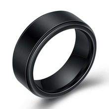 Anéis de casamento de tungstênio masculinos, 8mm de largura da moda, joias corretas, anéis de carboneto de tungstênio 2024 - compre barato