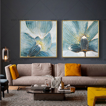 100% pintado à mão lótus paisagem pintura a óleo em tela arte impressão parede figura tela cartaz para sofá sala de estar 2024 - compre barato