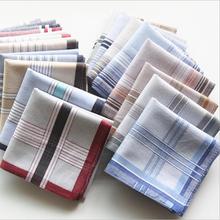 100% Cotton Handkerchief Plaid Pocket Square Handkerchief 6 Pcs/Lot 2024 - buy cheap