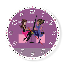 Reloj de pared estampado para salón de belleza, moderno, bonito diseño, decorativo, para Decoración 2024 - compra barato