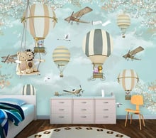 Фотообои на заказ 3D мультфильм воздушный шар спальня гостиная росписи 2024 - купить недорого
