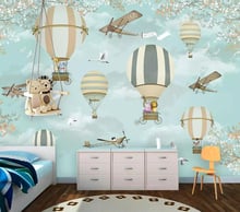 Custom mural wallpaper 3D cartoon balloon bedroom living room mural 2024 - buy cheap