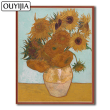 OUYIJIA-pintura de diamante 5D DIY, pintura al óleo de Van Gogh, Sonnenblume, bordado de flores para el hogar, mosaico de diamantes de imitación, punto de cruz 2024 - compra barato