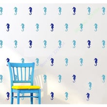 Seahorse Wall Decal DIY 70 Seahorse Wall Sticker Vinyl Wall Art Nursery Baby Living Room Bedroom Home Decoration Wall Art 2024 - buy cheap