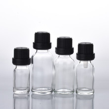 Botellas de vidrio transparente para aceites esenciales, con orificio reductor, gotero europeo, tapón de seguridad, 5ML, 10ML, 15ML, 20ML, 30ML, 50ML, 100ML, 12 Uds. 2024 - compra barato