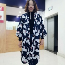 Женское кимоно-кардиган, длинная Традиционная рубашка в японском стиле, модель AA666, 2019 2024 - купить недорого