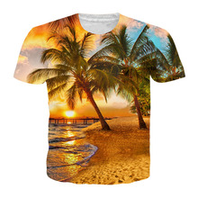 Футболка с 3d принтом Flamingos Aloha, гавайская летняя футболка для мужчин и женщин, XS-7XL размеров 2024 - купить недорого