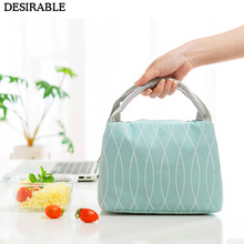 Portable Insulation Bag Waterproof Lunch Bag Geometric Pattern Oxford Cloth Outdoor Picnic Food Preservation Cold Package 1 Pcs 2024 - buy cheap