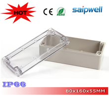 2015 NEW! Most Popular! IP66 Plastic Enclosure for Electronic with Transparent Cover 80*160*55mm High quality DS-AT-0816-S 2024 - buy cheap
