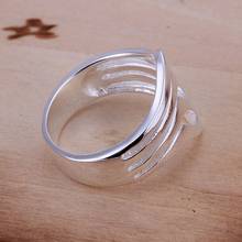 Silver color Jewelry for lady women wedding lovely valentine gift Ring fashion simple design Free shipping , R123 2024 - buy cheap