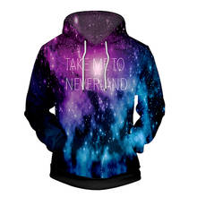 Толстовка с капюшоном 3D космическая Galaxy, толстовка с капюшоном для мужчин и женщин, с принтом звезд, туманность, Осень-зима 2024 - купить недорого