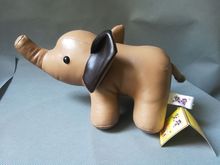 about 27x15cm lovely cartoon light brown elephant plush toy PU lenther elephant soft doll toy gift h2301 2024 - buy cheap