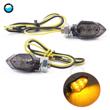 4pcs Mini Motorcycle 5LED Smoke Lens Turn Signal Indicator Light Blinker Amber Motorbike Custom DIY Biking Lamps 2024 - buy cheap