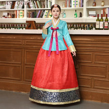 Корейское платье ханбок женский корейский национальный костюм ханбок корейская традиционная одежда KK2255 Y 2024 - купить недорого
