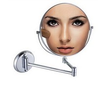Espelho para banho de 8 ", espelho extensor de cobre cromado, dois lados, 3x, intensificação para maquiagem, acessórios de banheiro 2024 - compre barato