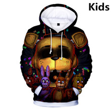 3 To 14 Years Kids hoodies Five Nights at FNAF 3D Print Hoodie sweatshirt Boys Girls Outertwear Jacket Coat Children Clothes 2024 - buy cheap