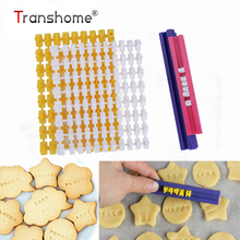 Transhome формочки для печенья, DIY алфавит, пластиковая Лепешка, буквенная форма для печенья, пресс-форма для выпекания тортов, инструменты для печенья 2024 - купить недорого