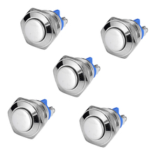 5pcs New 16mm 3A/250V Metal Waterproof Push Button Switch Car Motorcycle Momentary Horn Button Switch Auto Reset 2024 - buy cheap