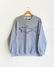 Новое поступление, милый Свитшот Skuggnas с акулой, пуловер, Милая футболка с графическим рисунком, модный джемпер в хипстерском стиле, унисекс, серая толстовка с акулой 2024 - купить недорого