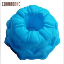 COOKNBAKE-Molde de silicona para hornear pasteles, molde de silicona grande, forma de tulipán, 8 pulgadas 2024 - compra barato