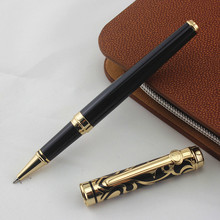 Marca aaa qualidade duke caneta esferográfica de metal, caneta esferográfica preta com caixa, escritório fino, papelaria de luxo escrita, presente 2024 - compre barato
