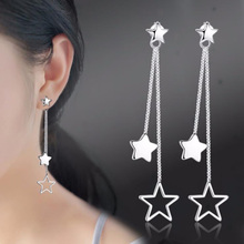 Fashion Star Tassel Earrings Chain 925 Sterling Silver Dangle Earrings oorbellen 2021 New Trendy Jewelry KY461 2024 - buy cheap