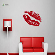 YOYOYU Kissing Lips Vinyl Wall Sticker Girls Beauty Salon Design Lips Logo Fashion Poster Girls Bedroom Salon Home Decor ZW215 2024 - buy cheap