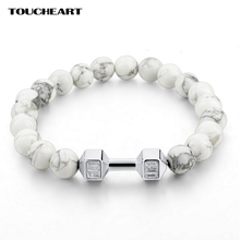 TOUCHEART Natural Stone Distance Dumbbell Charms Bracelets & Bangles For Men Beaded Bohemian Jewelry Bracelet Femme SBR160142 2024 - buy cheap