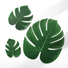 Folhas artificiais de parede monstera, pequenas, médias e grandes, plantas artificiais para decoração de jardim doméstico, plantas diy, 20 peças 2024 - compre barato