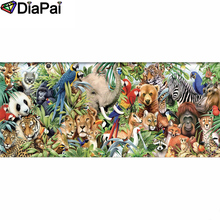 DIAPAI Diamond Painting 5D DIY 100% Full Square/Round Drill "Animal family" Diamond Embroidery Cross Stitch 3D Decor A24749 2024 - buy cheap