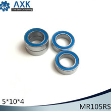 MR105RS Bearing ABEC-3 (10PCS) 5*10*4 mm Miniature MR105-2RS Ball Bearings RS MR105 2RS With Blue Sealed L-1050DDU 2024 - buy cheap