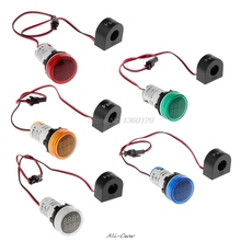 Voltímetro Digital LED de 22MM AC50-500V 0-100a, amperímetro, indicador de voltaje, luz piloto, medidor de corriente 2 en 1 Con CT 2024 - compra barato