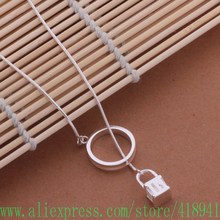 Silver Plated Necklace, Silver Plated fashion jewelry  Lift lock necklace /ensaneza bouakgba AN467 2024 - buy cheap