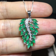 Classic natural emerald necklace, royal style, world famous gem, good quality, low price, 925 silver. 2024 - buy cheap